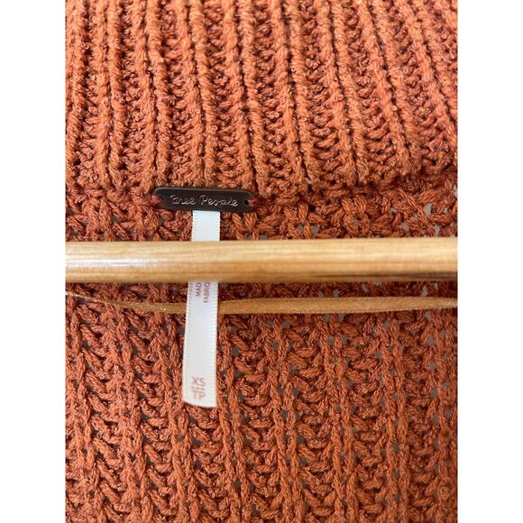 Free People Oversized Vest Clyde Burn Orange - Picture 4 of 6